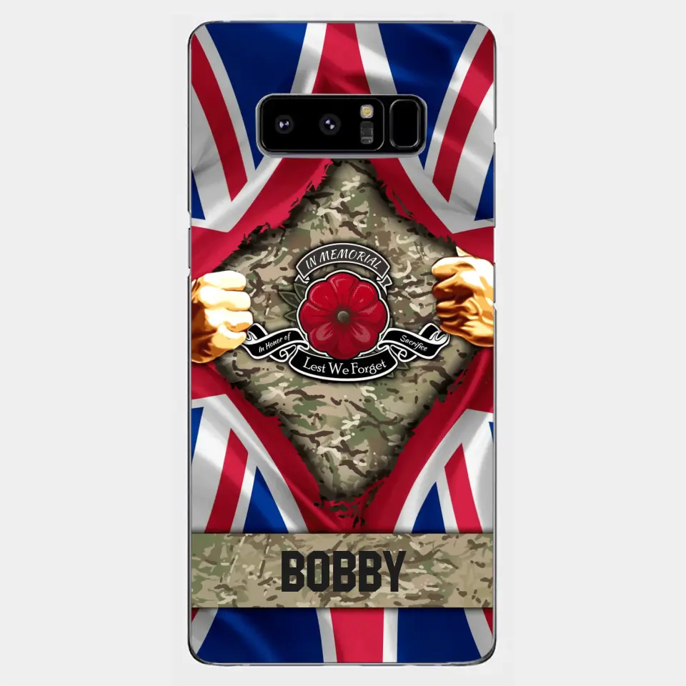 Personalized British Soldier Phone Case