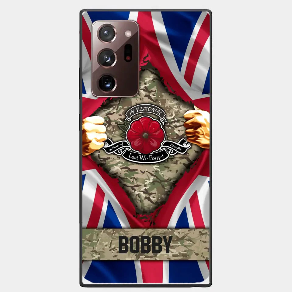 Personalized British Soldier Phone Case