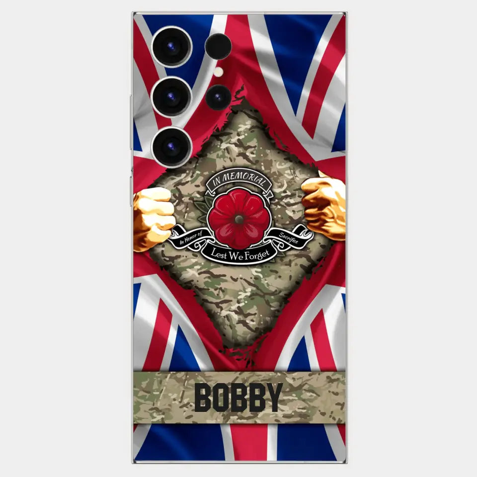 Personalized British Soldier Phone Case