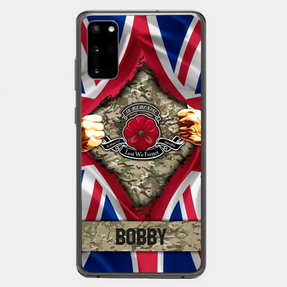 Personalized British Soldier Phone Case