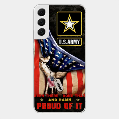 Custom Personalized Veteran Proudly Served Phone Case - Gift Idea For Veterans - Been There Done That And Damn Proud Of It