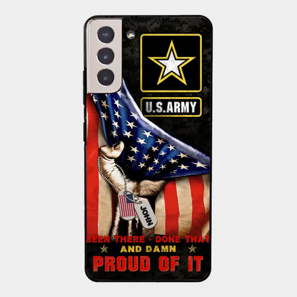 Custom Personalized Veteran Proudly Served Phone Case - Gift Idea For Veterans - Been There Done That And Damn Proud Of It
