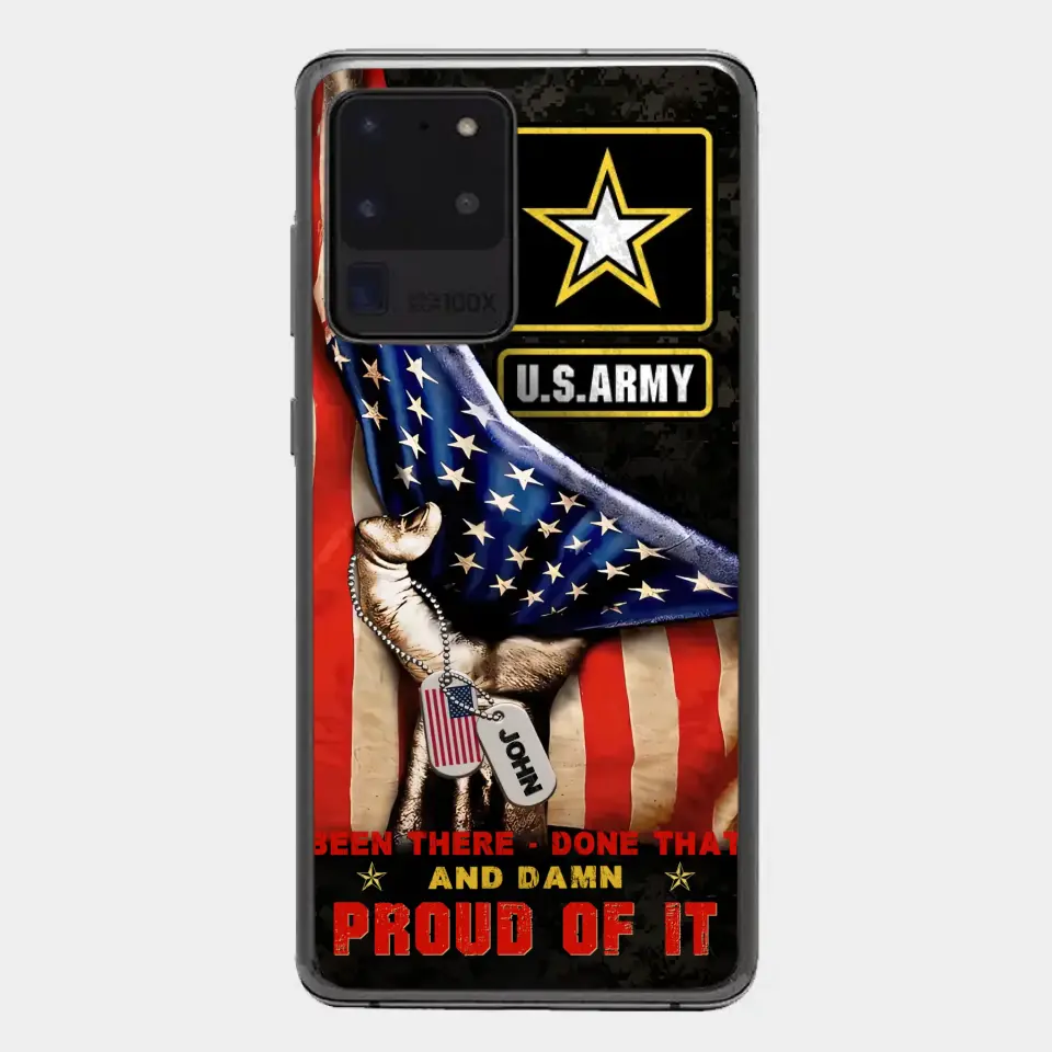 Custom Personalized Veteran Proudly Served Phone Case - Gift Idea For Veterans - Been There Done That And Damn Proud Of It