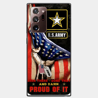 Custom Personalized Veteran Proudly Served Phone Case - Gift Idea For Veterans - Been There Done That And Damn Proud Of It