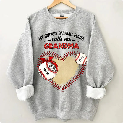 Personalized "My Favorite Baseball Player Calls Me Grandma" Print Clothing