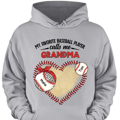 Personalized "My Favorite Baseball Player Calls Me Grandma" Print Clothing
