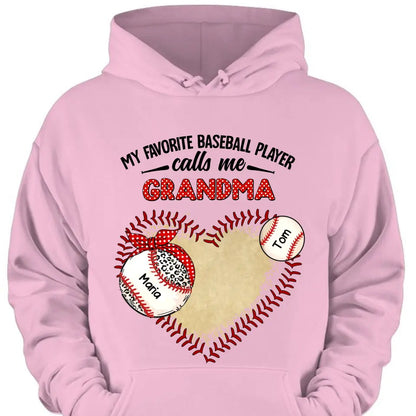 Personalized "My Favorite Baseball Player Calls Me Grandma" Print Clothing