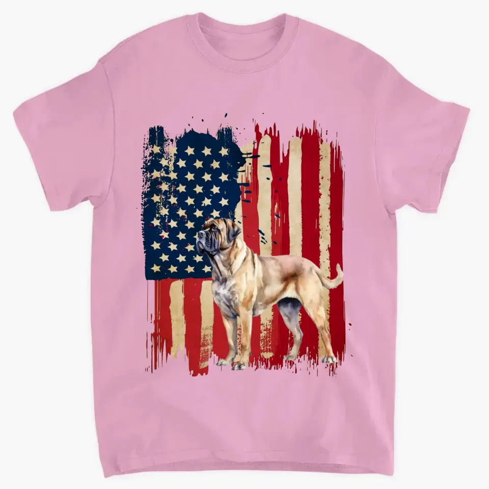 Can upload your own pet photos-Personalized dog flag printed clothing gift for dog lovers