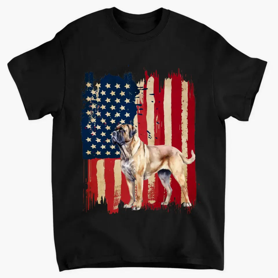 Can upload your own pet photos-Personalized dog flag printed clothing gift for dog lovers