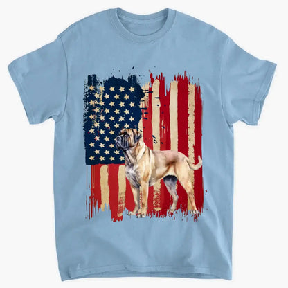 Can upload your own pet photos-Personalized dog flag printed clothing gift for dog lovers