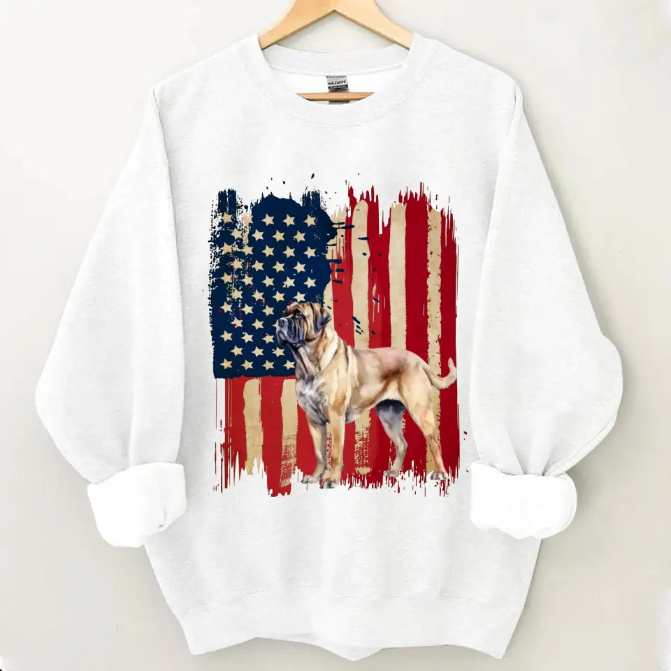 Can upload your own pet photos-Personalized dog flag printed clothing gift for dog lovers