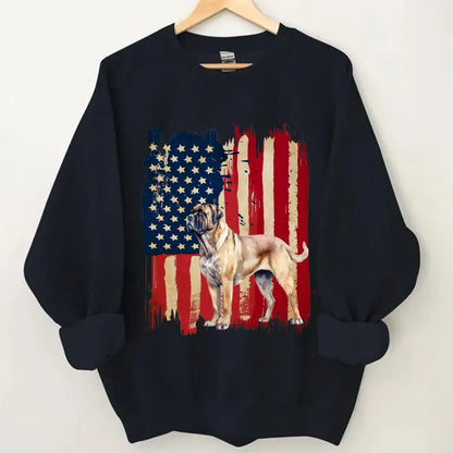 Can upload your own pet photos-Personalized dog flag printed clothing gift for dog lovers