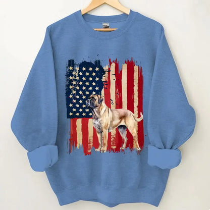 Can upload your own pet photos-Personalized dog flag printed clothing gift for dog lovers