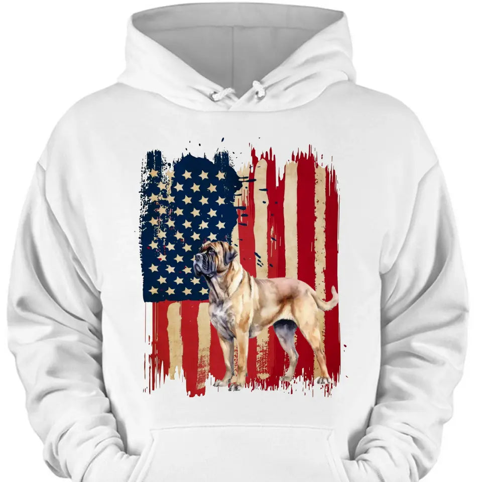 Can upload your own pet photos-Personalized dog flag printed clothing gift for dog lovers