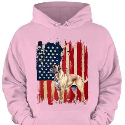 Can upload your own pet photos-Personalized dog flag printed clothing gift for dog lovers