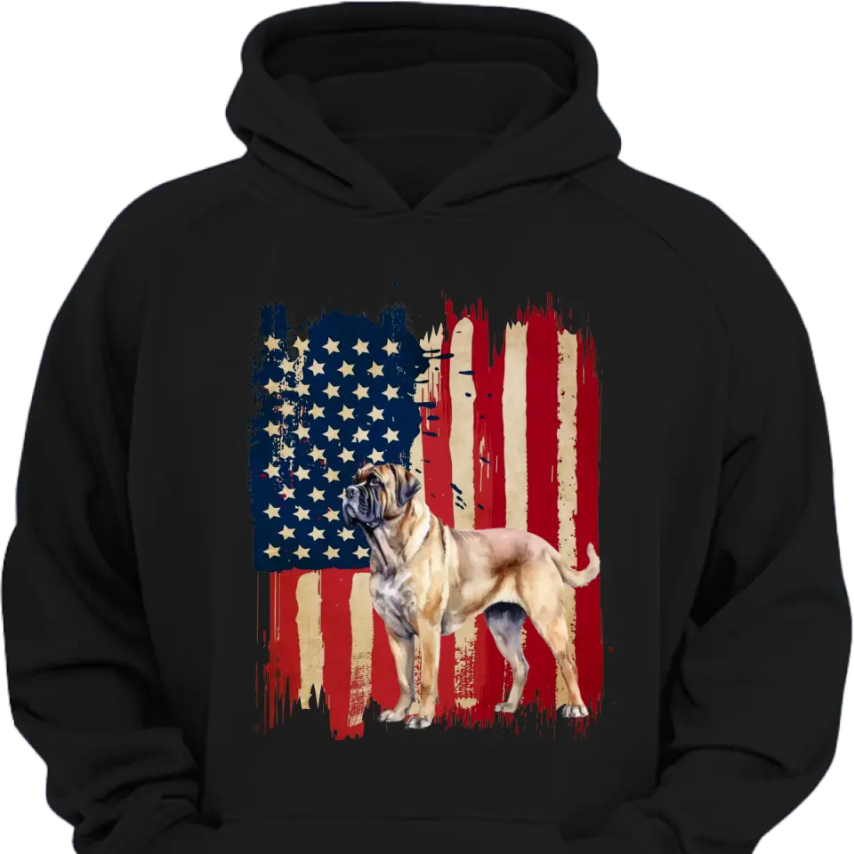 Can upload your own pet photos-Personalized dog flag printed clothing gift for dog lovers