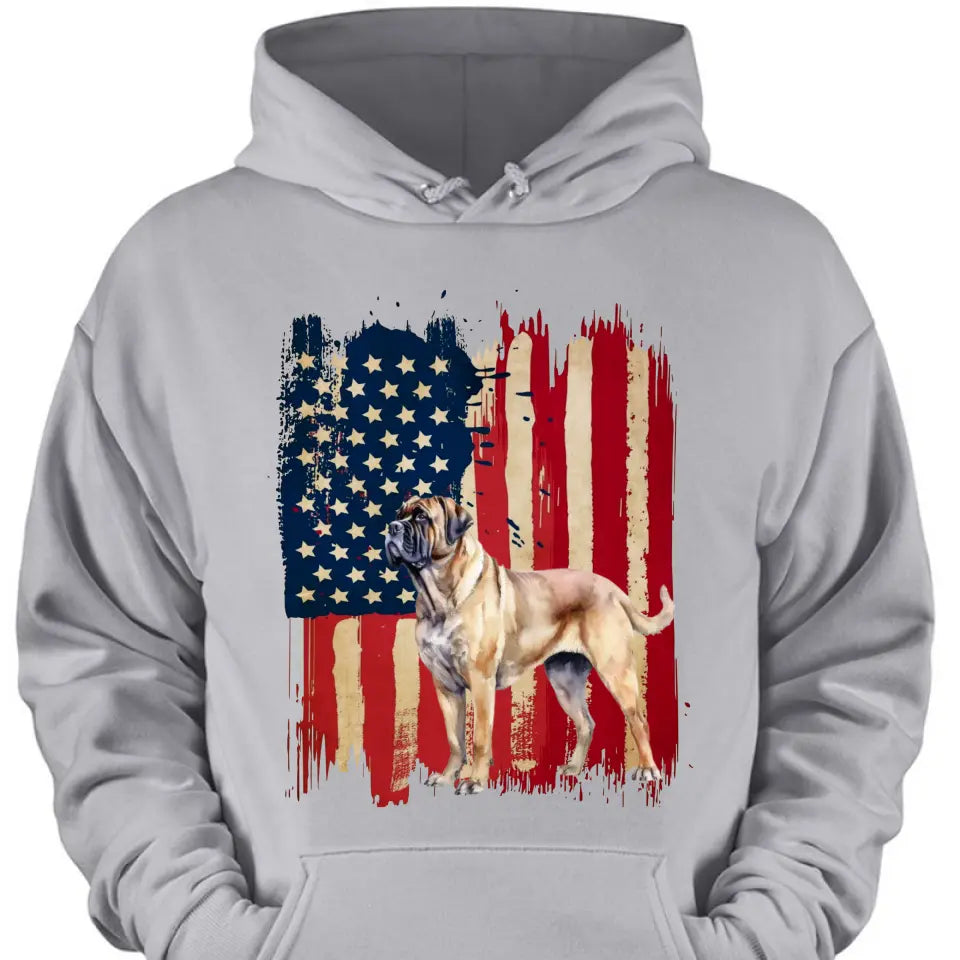 Can upload your own pet photos-Personalized dog flag printed clothing gift for dog lovers