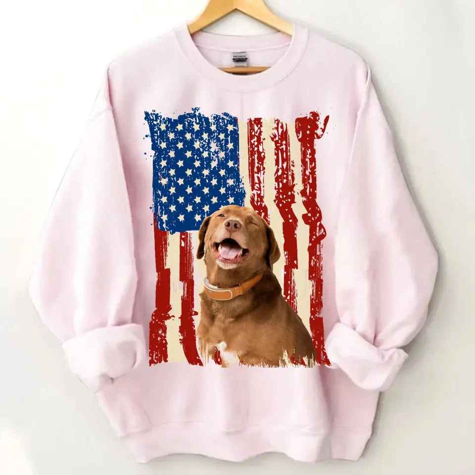 Personalize upload your photo flag background print clothes