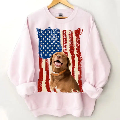 Personalize upload your photo flag background print clothes