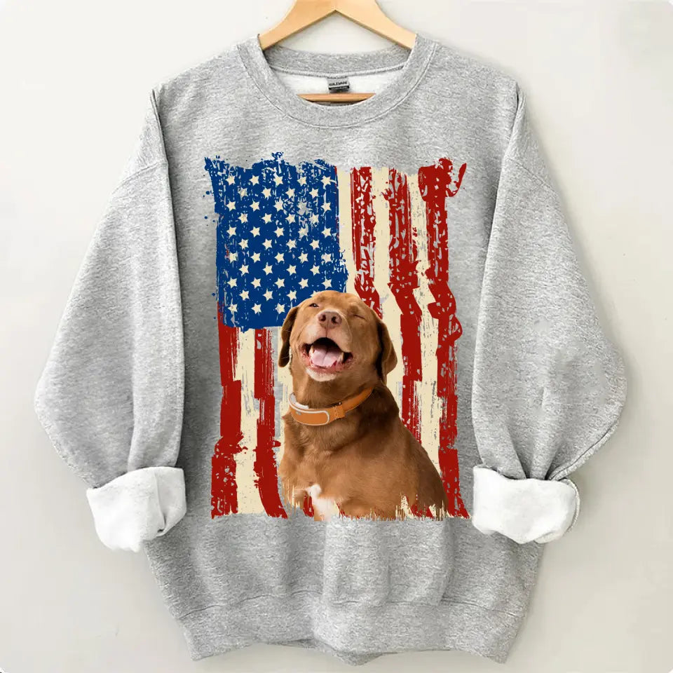 Personalize upload your photo flag background print clothes