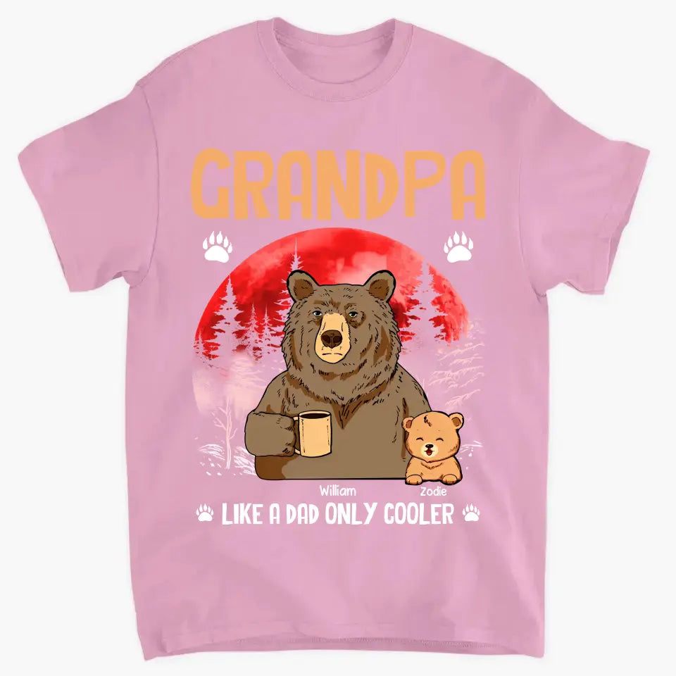 Personalized Grandma Like A Dad Only Cool Bear Printed with Child's Name Clothes