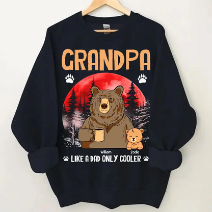 Personalized Grandma Like A Dad Only Cool Bear Printed with Child's Name Clothes