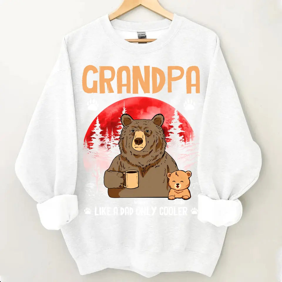 Personalized Grandma Like A Dad Only Cool Bear Printed with Child's Name Clothes