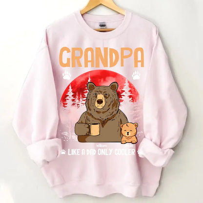 Personalized Grandma Like A Dad Only Cool Bear Printed with Child's Name Clothes