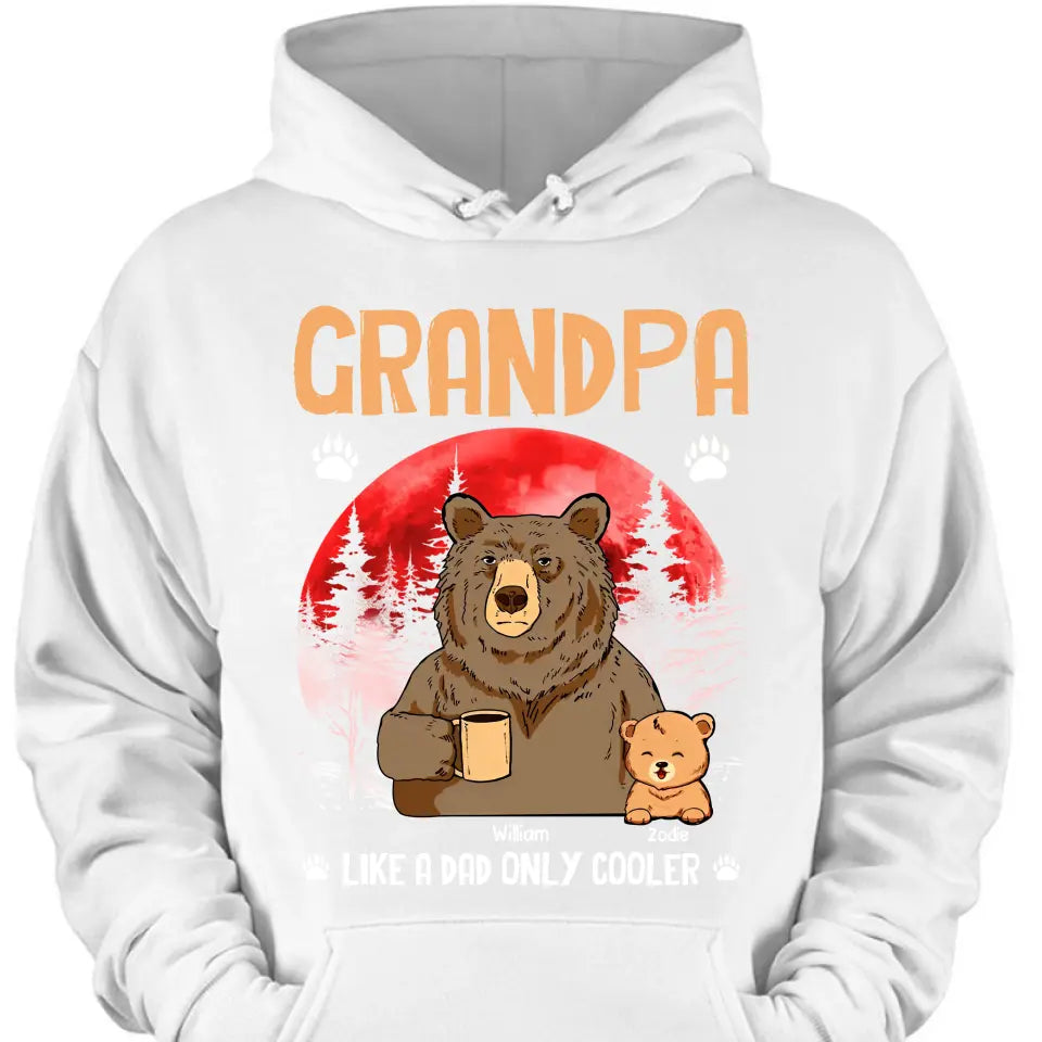 Personalized Grandma Like A Dad Only Cool Bear Printed with Child's Name Clothes