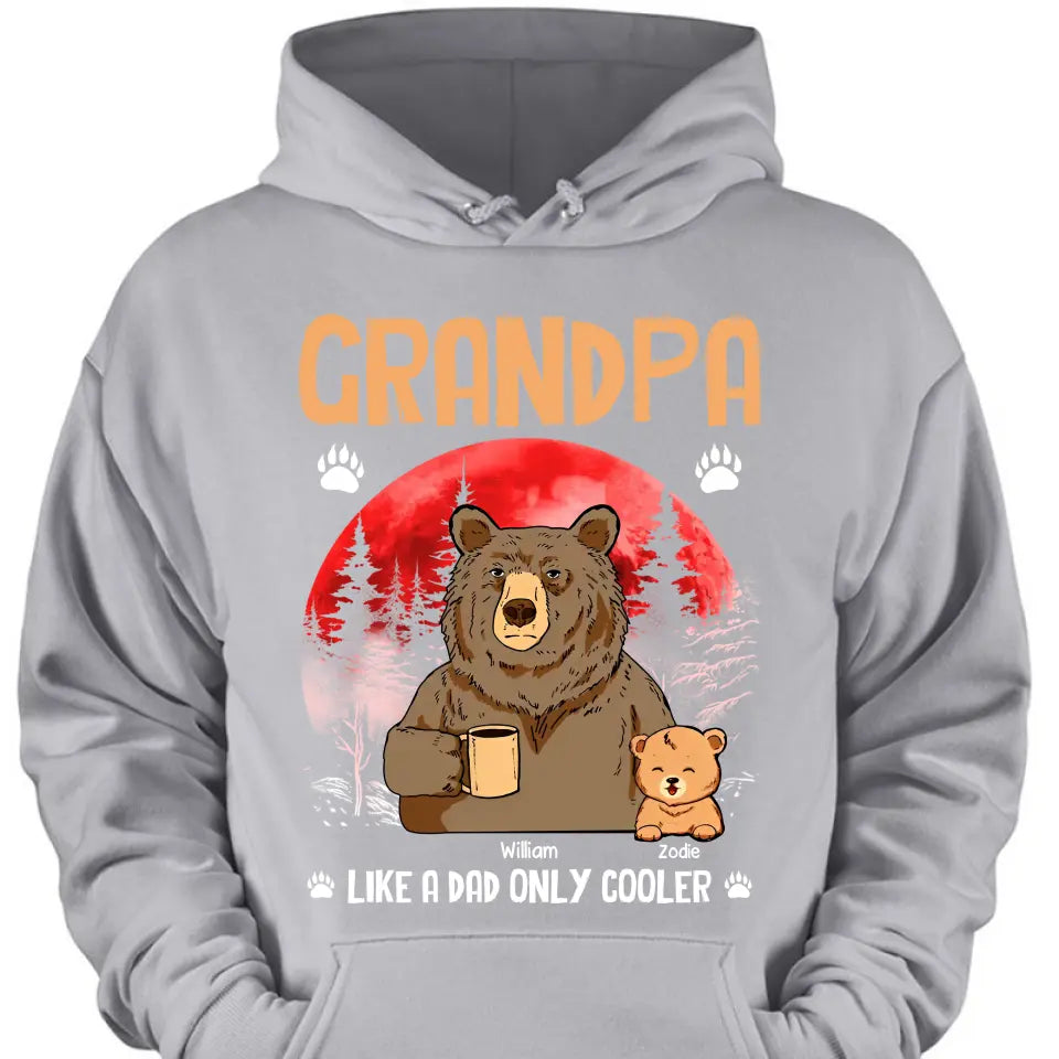 Personalized Grandma Like A Dad Only Cool Bear Printed with Child's Name Clothes