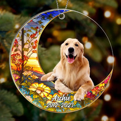 Custom Personalized Memorial Pet Acrylic Ornament - Custom Photo - Memorial Gift Idea For Pet Owners