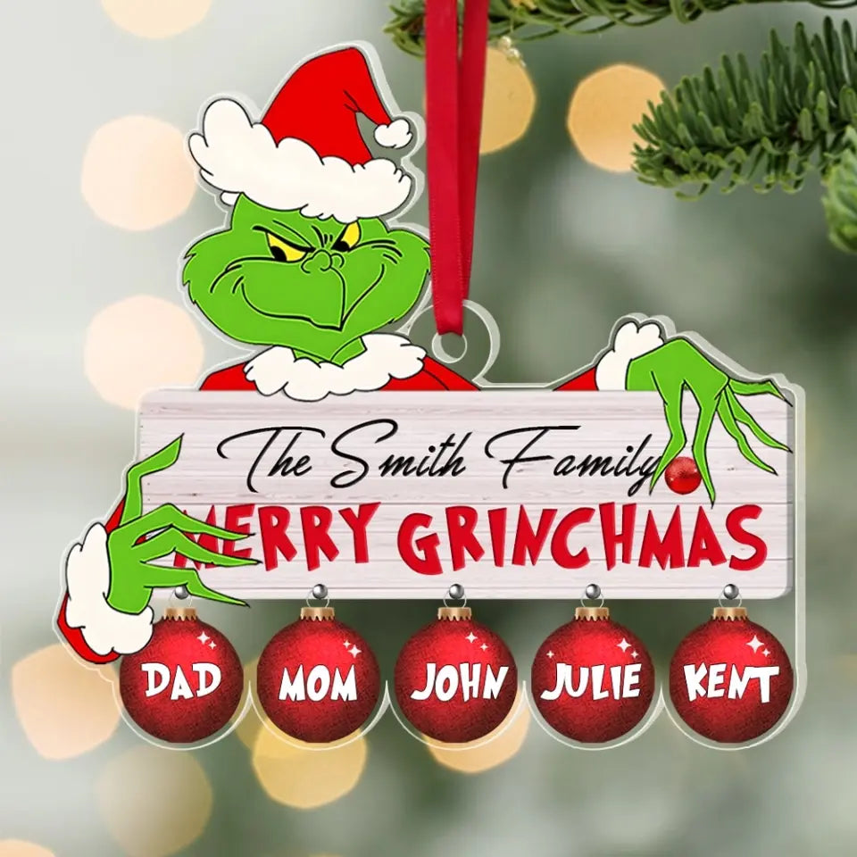 Family-Personalized Acrylic Custom Shape Ornament-Gift For Family- Christmas Gift