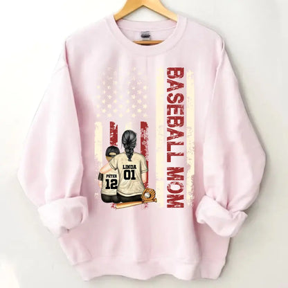 Personalized Baseball Mom Colorful Clothes Print