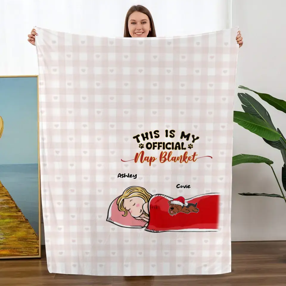 My Favorite Place In All The World - Personalized Blanket - Dog Lovers