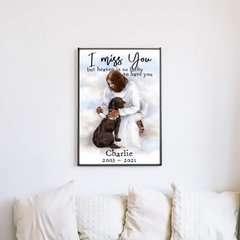 Christ's Embrace Memorial Keepsake, Personalized Dog & Cat Poster, Gifts For Loss Of Pet, I Miss You