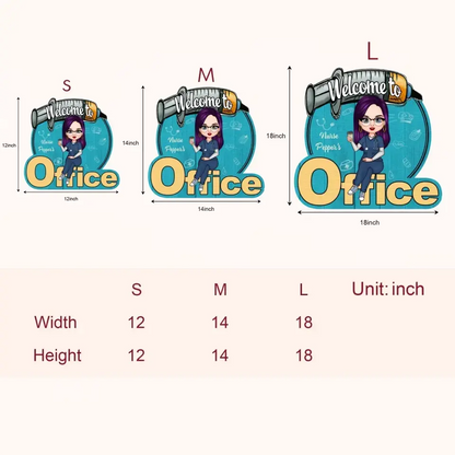 Personalized Door Sign - Birthday Gift For Nurse - Welcome To My Office