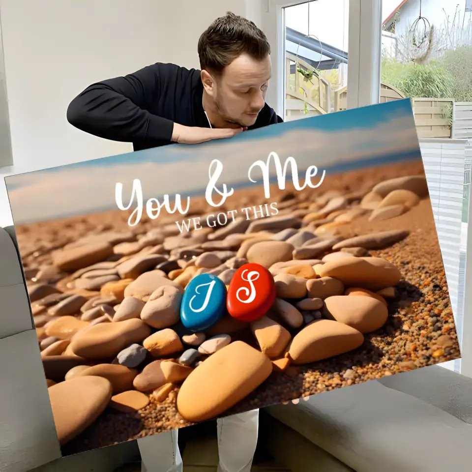 You & Me We Got This - Custom Personalized Couple Canvas - Anniversary Gift, Birthday Gift
