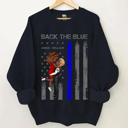 Personalized couple nurse police flag print clothes