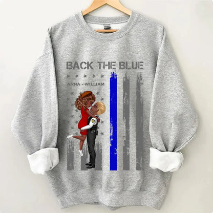 Personalized couple nurse police flag print clothes