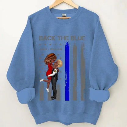 Personalized couple nurse police flag print clothes