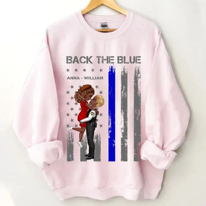 Personalized couple nurse police flag print clothes