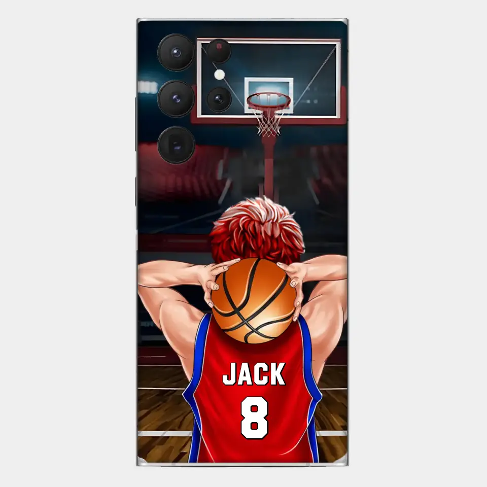 PERSONALIZED BASKETBALL PLAYER PHONE CASE, GIFT FOR BASKETBALL LOVERS