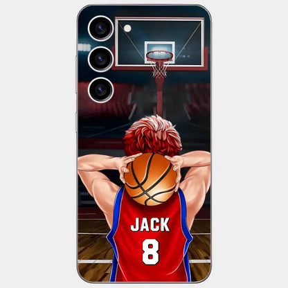 PERSONALIZED BASKETBALL PLAYER PHONE CASE, GIFT FOR BASKETBALL LOVERS