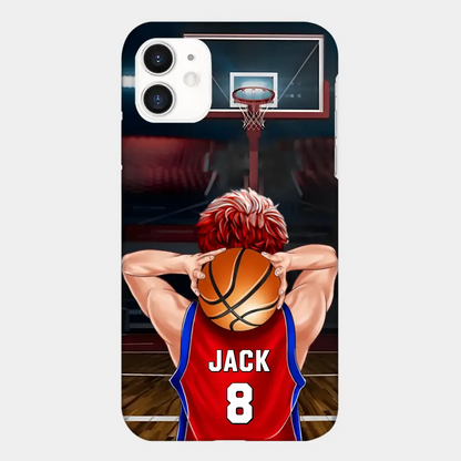 PERSONALIZED BASKETBALL PLAYER PHONE CASE, GIFT FOR BASKETBALL LOVERS