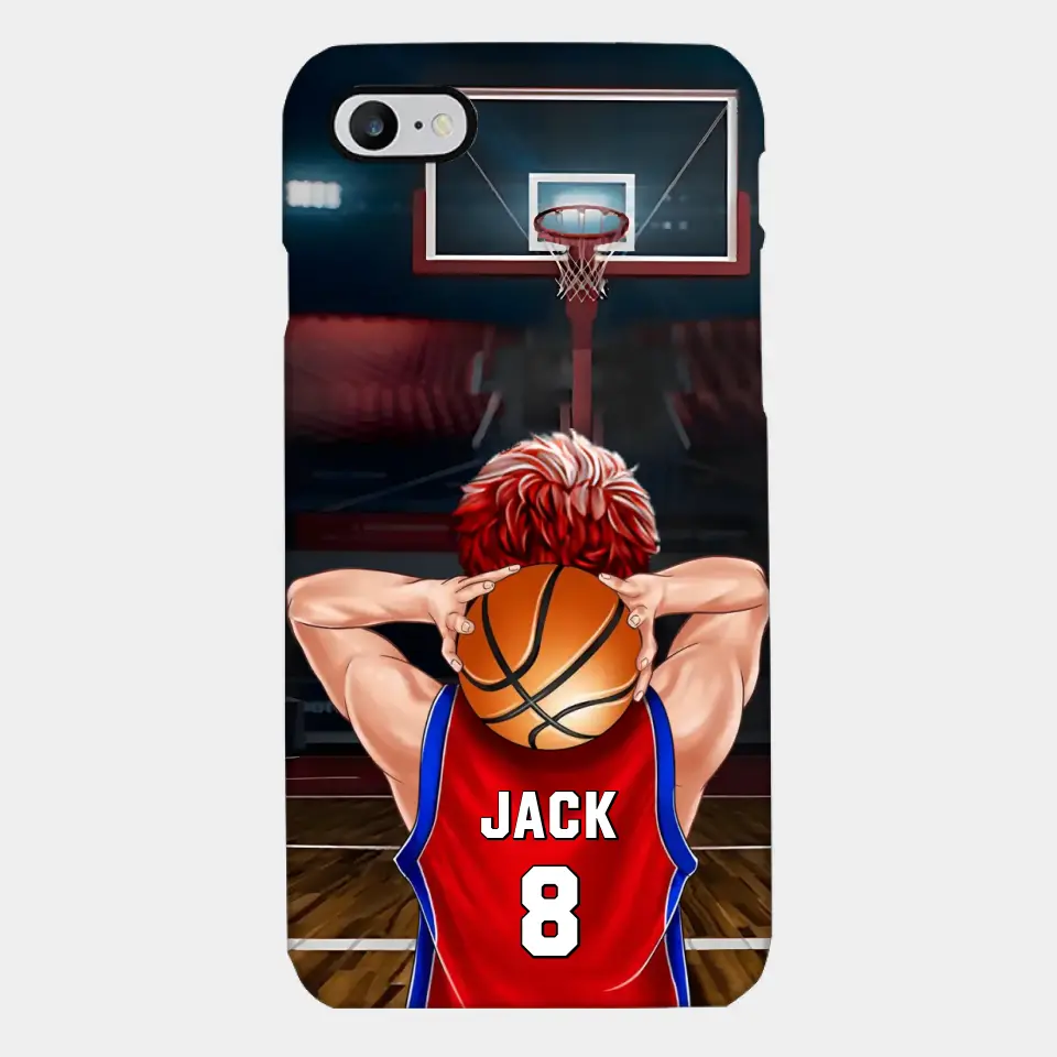 PERSONALIZED BASKETBALL PLAYER PHONE CASE, GIFT FOR BASKETBALL LOVERS