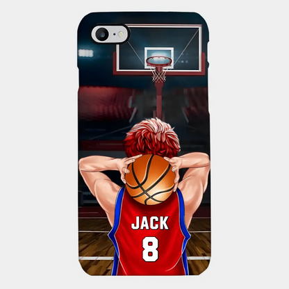 PERSONALIZED BASKETBALL PLAYER PHONE CASE, GIFT FOR BASKETBALL LOVERS