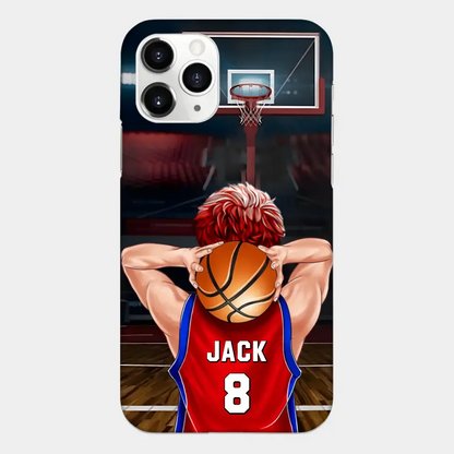 PERSONALIZED BASKETBALL PLAYER PHONE CASE, GIFT FOR BASKETBALL LOVERS