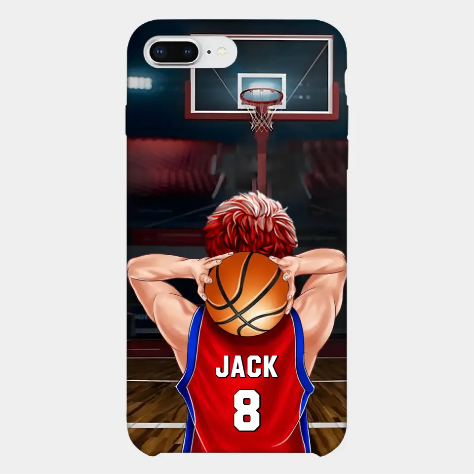 PERSONALIZED BASKETBALL PLAYER PHONE CASE, GIFT FOR BASKETBALL LOVERS