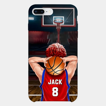 PERSONALIZED BASKETBALL PLAYER PHONE CASE, GIFT FOR BASKETBALL LOVERS