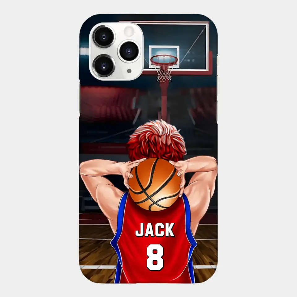 PERSONALIZED BASKETBALL PLAYER PHONE CASE, GIFT FOR BASKETBALL LOVERS